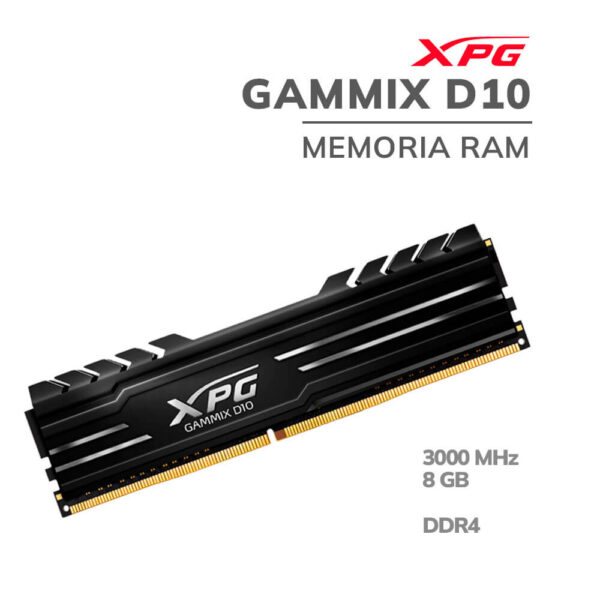 MEMORIA RAM ADATA XPG GAMMIX D10 8GB DDR4 3000 C_DISIPADOR NEGRO