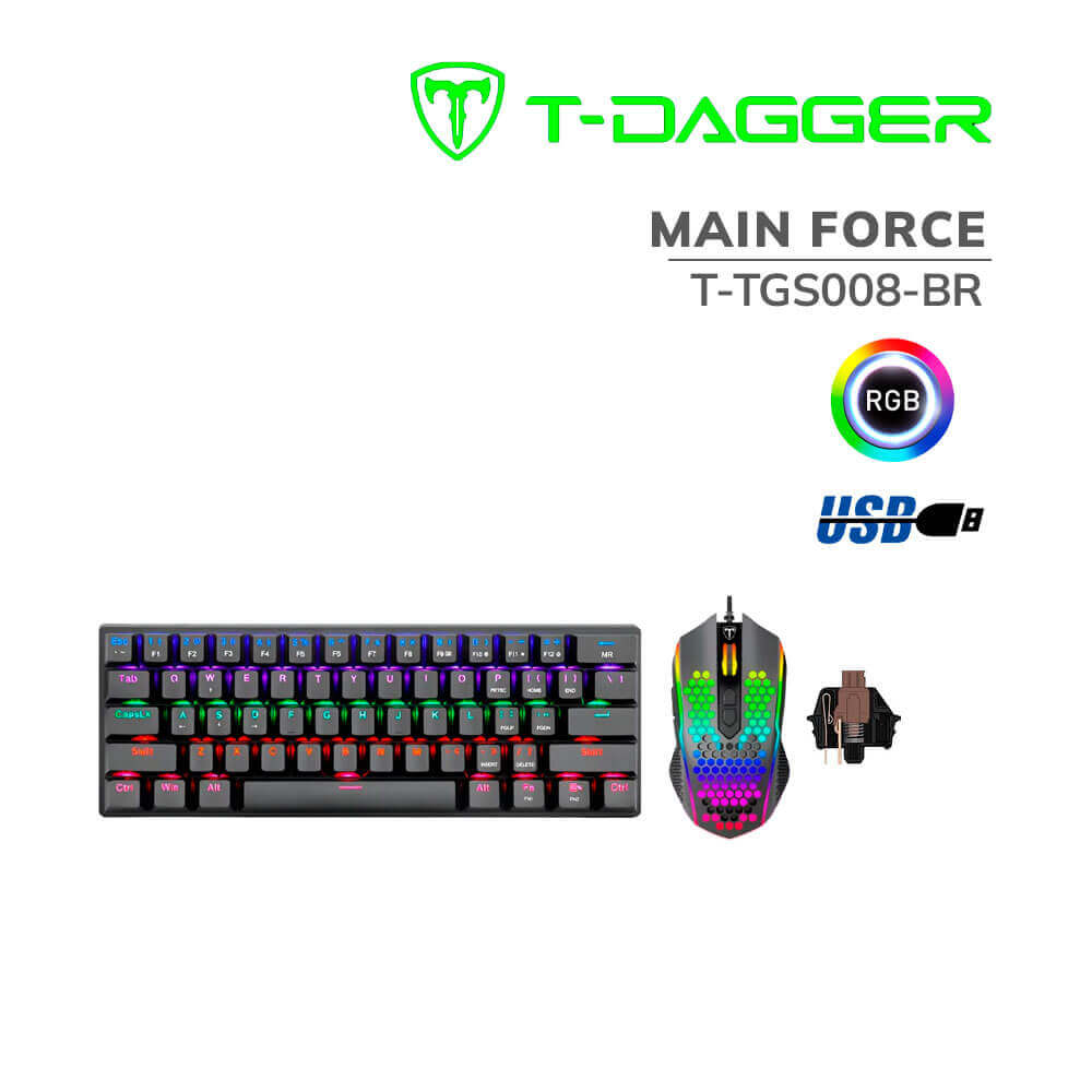 kit-t-dagger-main-force-tgk321-tgm310-t-tgs008-br-led-rgb-black-ingles-pc-speed KIT T-DAGGER MAIN FORCE TGK321 - TGM310 ( T-TGS008-BR ) LED RGB | BLACK | INGLES