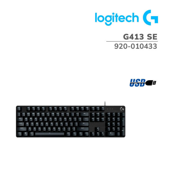 TECLADO GAMER LOGITECH G413 SE ( 920-010433 ) SWITCH TACTILE MECHANICAL | LED-BLANCO