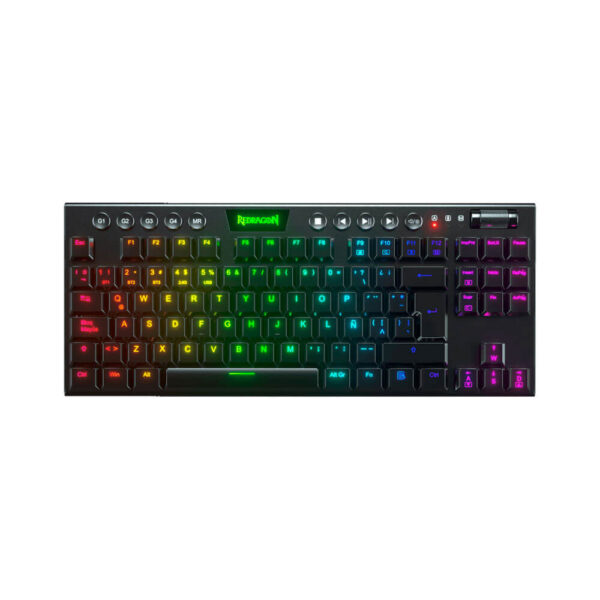 TECLADO GAMER REDRAGON HORUS TKL ( K622-RGB SP ) LED-RGB | USB TYPE-C | SWITCH RED | BLACK