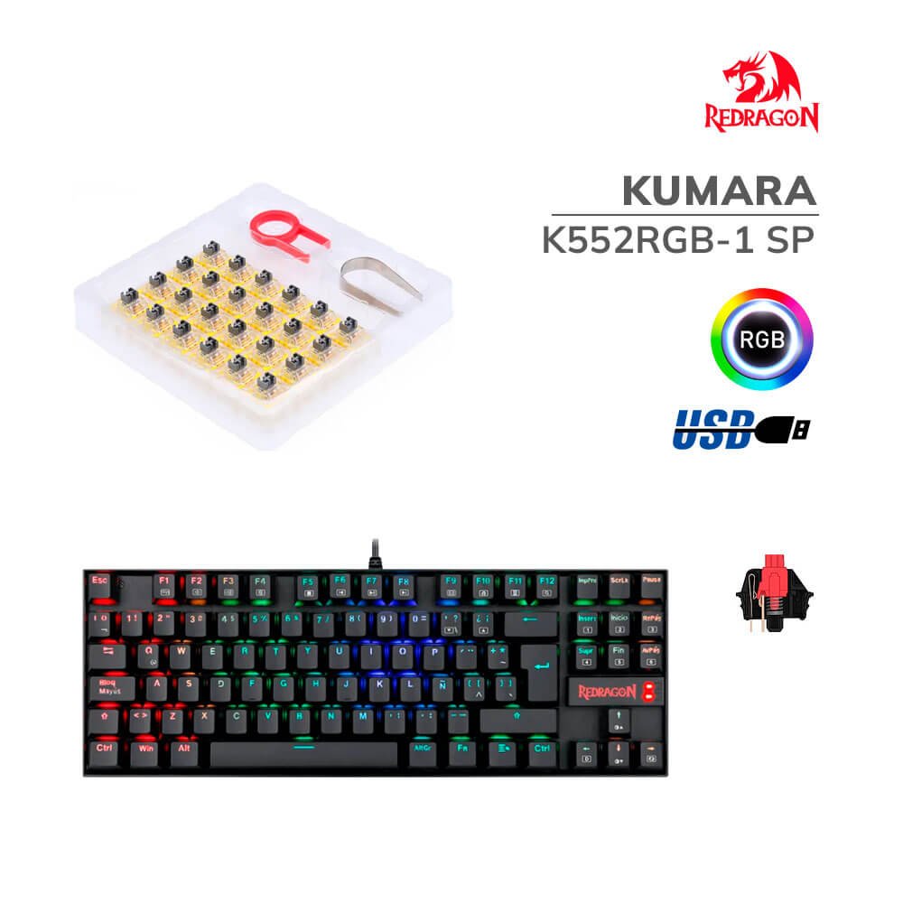 teclado-gamer-redragon-kumara-k552rgb-1-sp-black-switch-red-led-rgb-pc-speed TECLADO GAMER REDRAGON KUMARA (K552RGB-1 SP) BLACK | SWITCH RED | LED-RGB