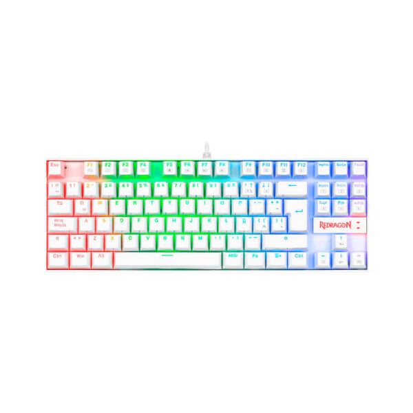 TECLADO GAMER REDRAGON KUMARA ( K552W-RGB SP-RED ) LED-RGB | USB | SWITCH RED | WHITE