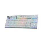 TECLADO REDRAGON HORUS TKL WHITE WIRELESS (K621W-RGB-SP) GAMING | BT | SWITCH RED | LED-RGB
