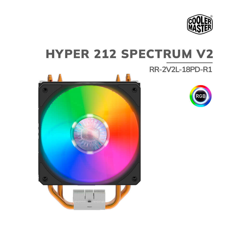 COOLER PARA PROCESADOR COOLER MASTER HYPER 212 SPECTRUM V2 ( RR-2V2L-18PD-R1 ) LED-RGB