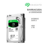 DISCO DURO HDD SEAGATE 2TB BARRACUDA (ST2000DM008) VERDE | 256MB | 7200RPM