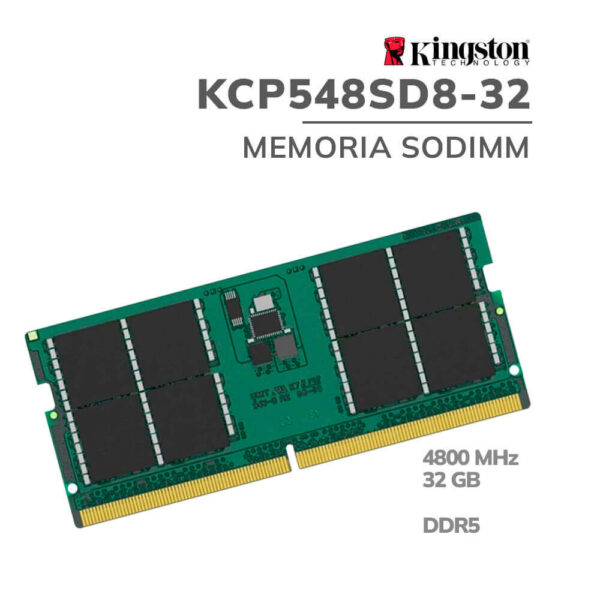 MEMORIA SODIMM KINGSTON 32GB 4800MHZ DDR5 ( KCP548SD8-32 )