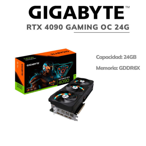 TARJETA DE VIDEO GIGABYTE GEFORCE RTX 4090 GAMING OC 24G, 24GB GDDR6X, PCI-E 4.0X16 ( GV-N4090GAMING OC-24GD )