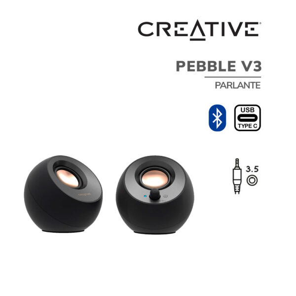 Parlante BT 2.0 Creative Pebble V3 (8w
