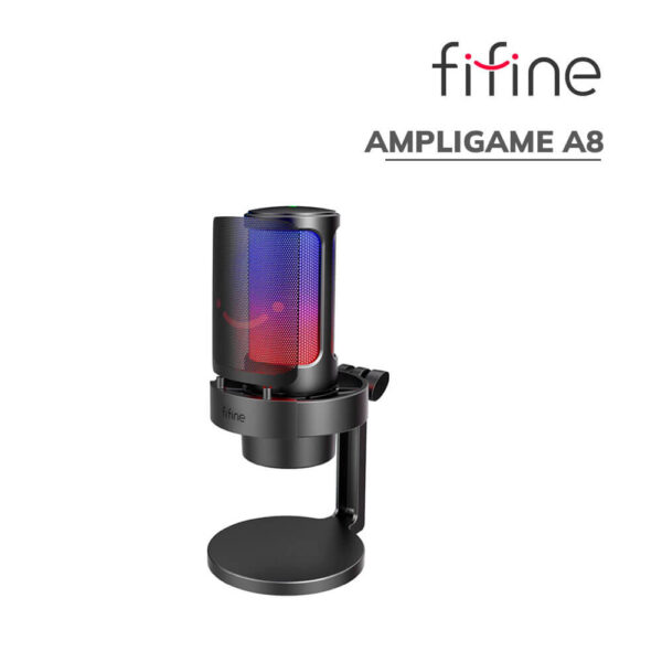 MICROFONO FIFINE AMPLIGAME A8 BLACK (AMPLIGAME A8) LED-RGB