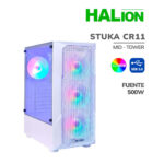 CASE GAMER HALION STUKA CR11 WHITE ( CR11 ) 500W - LED-RAINBOW