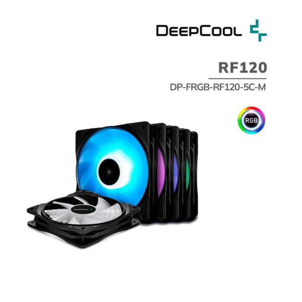 COOLER CASE DEEPCOOL RF120 (DP-FRGB-RF120-5C-M) 120MM | LED RGB