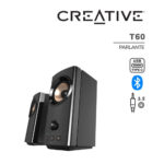 PARLANTE CREATIVE T60 2.0 30W/60W BT/ USB-C/ 3.5MM / MIC SB SURROUND 220V BLACK (51MF1705AA001)