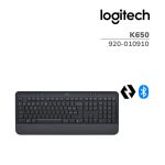 TECLADO LOGITECH K650 (920-010910) WIRELESS| BLUETOOTH| SP