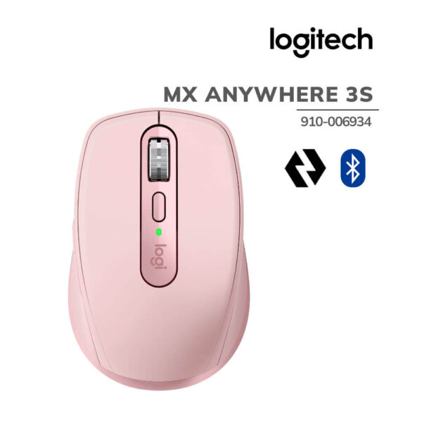 MOUSE LOGITECH MX ANYWHERE 3S BLUETOOTH ROSE (910-006934)