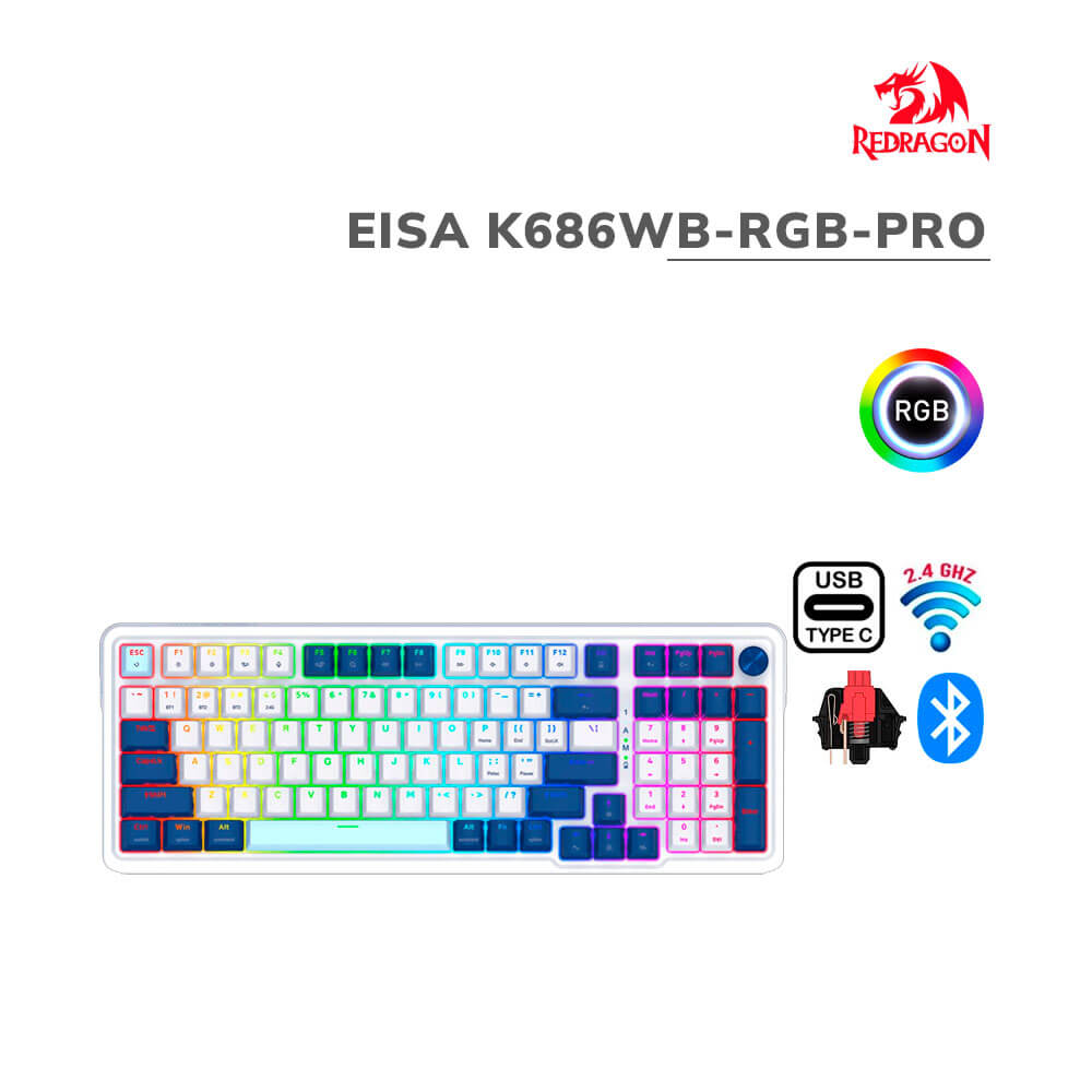 teclado-gamer-redragon-eisa-k686wb-rgb-pro-wireless-ingles-white-blue-pc-speed TECLADO GAMER REDRAGON EISA K686WB-RGB-PRO WIRELESS INGLES WHITE/BLUE