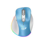 MOUSE GENIUS ERGO 9000S PRO DUAL RECARGABLE WIRELESS/BT 6-BOT SILENT RGB LIGHT BLUE (31030039401)
