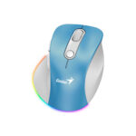MOUSE GENIUS ERGO 9000S PRO DUAL RECARGABLE WIRELESS/BT 6-BOT SILENT RGB LIGHT BLUE (31030039401)