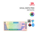 TECLADO GAMER REDRAGON UCALPRO-RGB WIRELESS INGLES K673CPG PASTEL