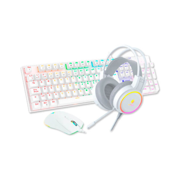 KIT TECLADO+MOUSE +AURICULAR GAMING ANTRYX GC-3100 X3 MECANICO SW RED RGB WHITE (AGC-3100X3WRE-SP)