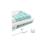 TECLADO GAMER REDRAGON GALATIN PRO ( K719WG-RGB-PRO ) WIRELESS - BT - USB-C | SWITCH MINT MAMBO | WHITE/GREEN | LED-RGB