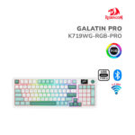 TECLADO GAMER REDRAGON GALATIN PRO ( K719WG-RGB-PRO ) WIRELESS - BT - USB-C | SWITCH MINT MAMBO | WHITE/GREEN | LED-RGB
