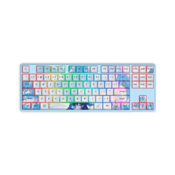 TECLADO GAMER REDRAGON STAR BLADE PRO ANIME ( K707AK-RGB-PRO ) WIRELESS - BT - USB-C | SWITCH MINT MAMBO | LED-RGB