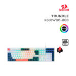 TECLADO GAMER REDRAGON TRUNDLE ( K668WBO-RGB ) SPAIN| LED-RGB | USB - C | SWITCH RED