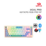 TECLADO GAMER REDRAGON UCAL PRO ( K673CPG-RGB-PRO SP ) WIRELESS - BT - USB-C | SWITCH RED | LED-RGB