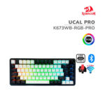 TECLADO GAMER REDRAGON UCAL PRO ( K673WB-RGB-PRO ) WIRELESS - BT - USB-C | SWITCH RED | WHITE/BLACK | LED-RGB