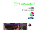 TECLADO T-DAGGER NAXOS BLACK/GREY ( T-TGK310BG SP ) GAMING SWHITCH RED | RETROILUMINACION RAINBOW