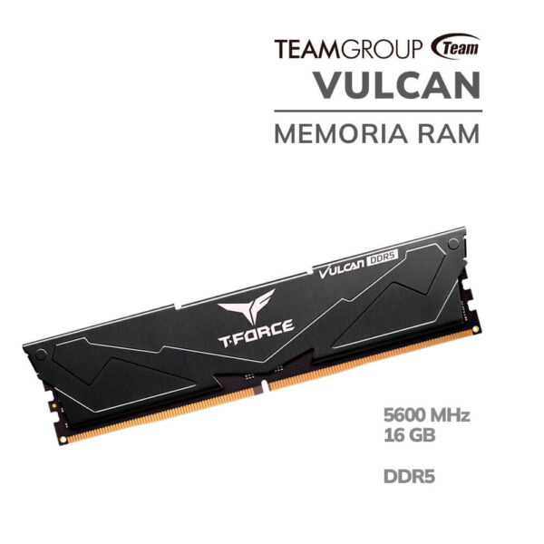 MEMORIA RAM TEAMGROUP 16GB/5600MHZ DDR5 VULCAN ( FLBD516G5600HC36B01 ) NEGRO