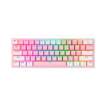TECLADO GAMER REDRAGON FIZZ PRO ( K616-RGB-PW SP ) USB - WIRELESS | SWITCH RED | PINK/WHITE | LED RGB