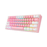 TECLADO GAMER REDRAGON FIZZ PRO ( K616-RGB-PW SP ) USB - WIRELESS | SWITCH RED | PINK/WHITE | LED RGB