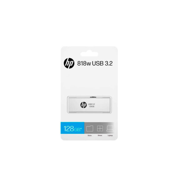 MEMORIA USB HP 128GB 818W METAL SILVER (HPFD818W-128)