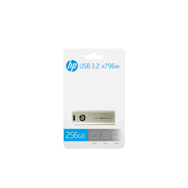 MEMORIA USB HP 256GB x796w METAL SILVER (HPFD796L-256)