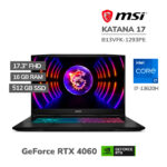 LAPTOP GAMER MSI KATANA 17 B13VFK-1293PE I7-13620H 16GB 512GB SSD GEFORCE RTX 4060 8GB 17.3 FHD 144HZ WINDOWS 11