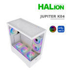 CASE GAMER HALION JUPITER K04 ( JUPITER-K04 ) S/FUENTE | VIDRIO TEMPLADO | 6 LED-ARGB WHITE