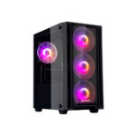 CASE GAMER HALION RAGNAROK 320 550W BLACK 4X12 ARGB VIDRIO TEMPLADO