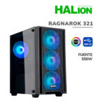 CASE GAMER HALION RAGNAROK 321 ( RAGNAROK-321 ) 550W | VIDRIO TEMPLADO | LED-RGB