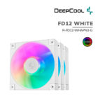 COOLER PARA CASE DEEP COOL FD12 WHITE ( R-FD12-WHAPN3-G ) PACK 3 - 120MM | LED-ARGB