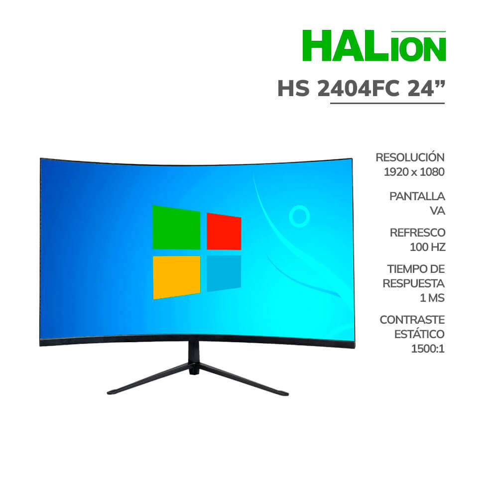 monitor-halion-24-hs-2404fc-panel-va-curvo-100hz-1ms-hdmi-vga-pc-speed MONITOR HALION 24" ( HS 2404FC ) PANEL VA CURVO | 100HZ - 1MS | HDMI - VGA