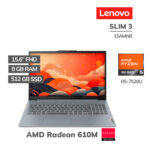 Laptop Lenovo Slim 3 15Amn8 Amd Ryzen 5-7520U 8Gb 512Gb Ssd 15.6″ Fhd Freedos ( 82XQ00N5LM )