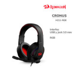 AUDIFONO GAMER REDRAGON CRONUS ( H211-RGB ) BLACK | LED-RGB