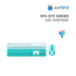 KIT ANTRYX WS-970 GREEN WIRELESS (ASC-WS970GN)|TECLADO + MOUSE