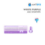 KIT ANTRYX WS970 PURPLE ( ASC-WS970PE ) TECLADO + MOUSE | WIRELESS