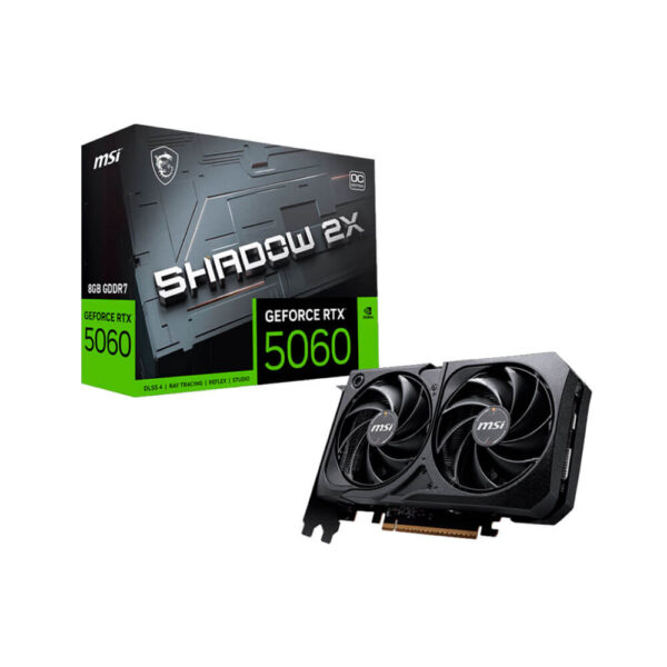 TARJETA DE VIDEO MSI RTX 5060 SHADOW 2X OC 8GB GDDR7 (912-V537-038) 128 BIT