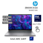 LAPTOP HP ZBOOK 8 G1I ULTRA 7-255H 16GB 512GB SSD 16 WUXGA TS WINDOWS 11 PRO (BN4E6LT-ABM)