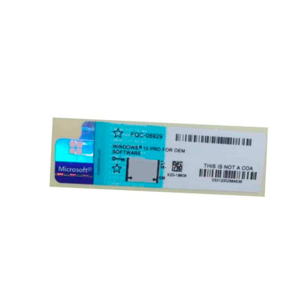 FQC-08981_Sticker(3) Licencia Microsoft Windows 10 Pro 64 Bits OEM / Sticker - Imagen 3