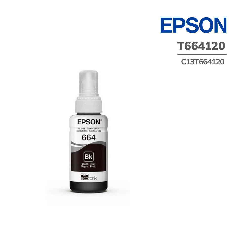 T664120 Tinta Epson T664120 Black L110/L200/L210/L350/L355/L555 - Imagen 1