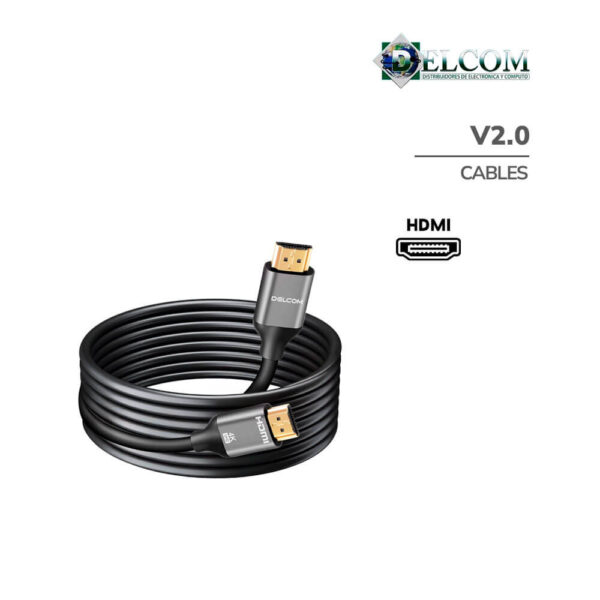 CABLE HDMI DELCOM 5 MTS V2.0 AUDIO Y VIDEO